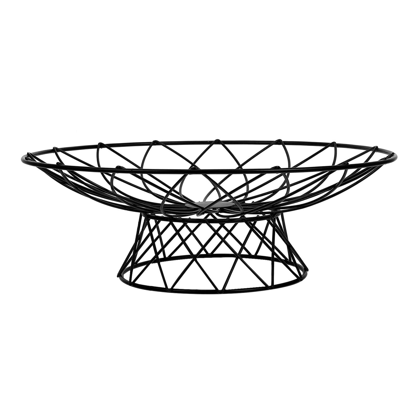 OUNONA Black Metal Wire Fruit Basket - Stylish Kitchen Counter Organizer for Fruits, Snacks, Office Supplies and Home Storage
