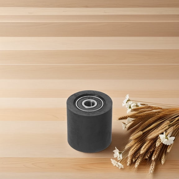 OUNONA Black PU Roller Wheel for Furniture Replacement Smooth Operation Heavy Duty 2.36 Inches