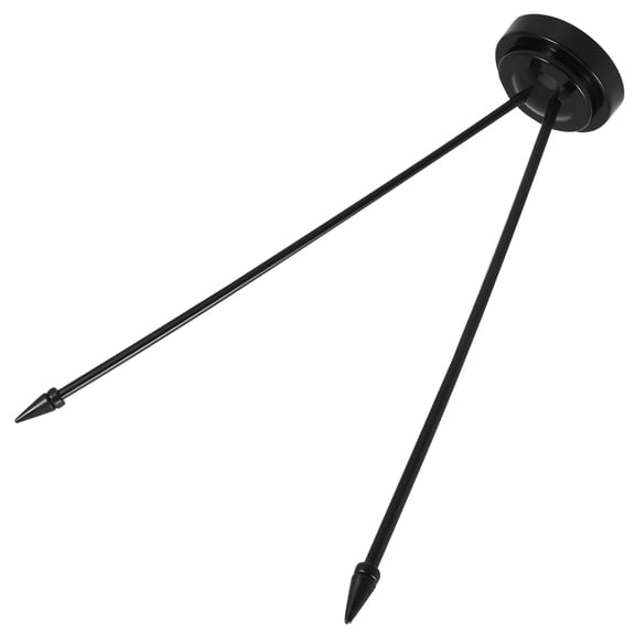 OUNONA Black Plastic Mini Flag Holder for Home Decoration and Parties, Portable and Durable, Size 10.5 Inches