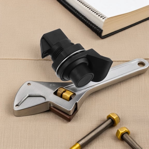 OUNONA Black Plastic and Stainless Steel Push Button Latch Lock for Door and Cabinet