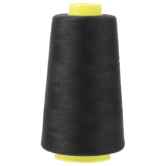 OUNONA Black Polyester Sewing Thread for Clothes, Curtains, and Home Textile Projects, Wire Sew Thread