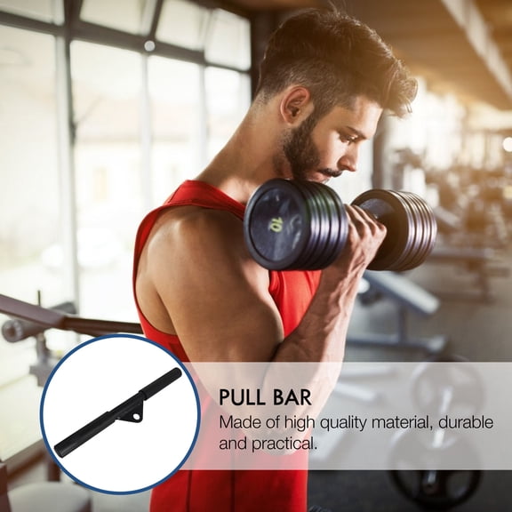 OUNONA Black Pull Bar Muscle Trainer for Home and Gym Strength Building Exercises