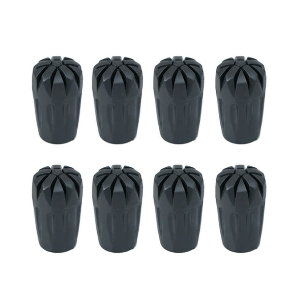 OUNONA Black Rubber Tips for Trekking Canes, Hiking Poles, Walking Sticks - Replacement Protective Accessories