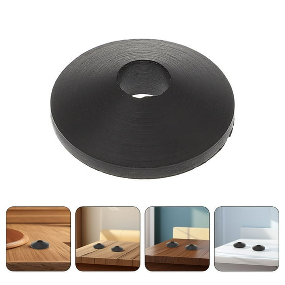 OUNONA Durable Rubber Washers for Toilet Tank Maintenance Prevent Leakage 12pcs Black M8 Conical Washers