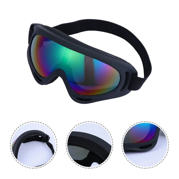 OUNONA Black Ski Goggles Made of Durable PC and Rubber Windproof for Outdoor Size Fits Most Lightweight