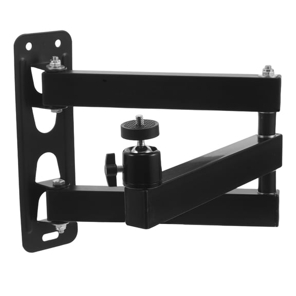 OUNONA Black Wall Mounted Projector Stand with Rotating Arm for Precise Viewing Angles and Storage