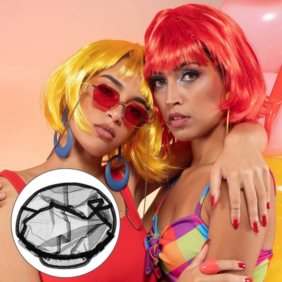 OUNONA  Black Wig Cap Mesh Hat Hair Professional Stretchy Women's