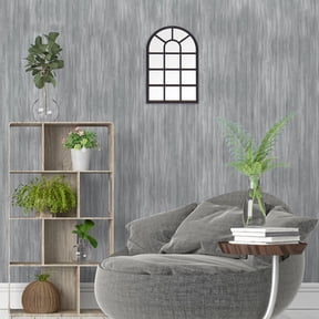 OUNONA Black Wooden Window Frame Wall Decal with Arched Design for Rustic Home Decor