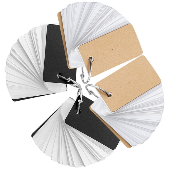 OUNONA Blank Flashcards for Writing Use Assorted Color Paper Suitable for Students and Travel Diaries 4Pcs