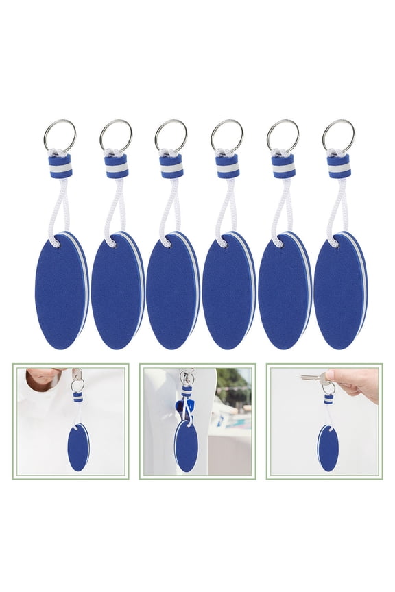 Blue Floating Keychain with EVA Material Perfect for Kayak Fishing and Outdoor Activities 8 Pieces