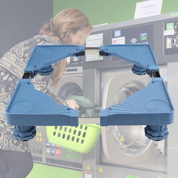 OUNONA Adjustable Plastic Movable Base Stand for Fridge and Washer with Anti-Skid Feature