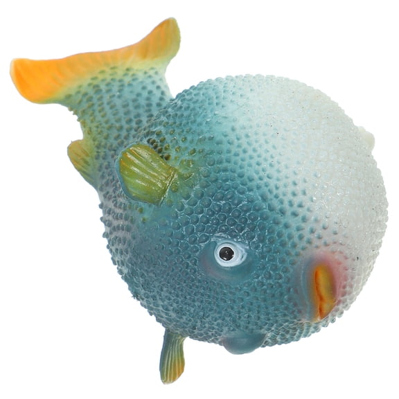 OUNONA Lifelike Silicone Puffer Fish Aquarium Decor with Strong Fluorescence