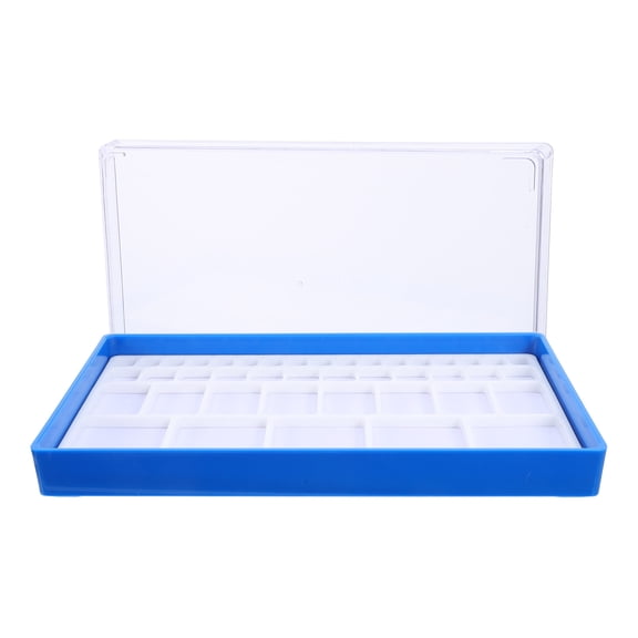 OUNONA Plastic Watch Parts Storage Box with Compartments and Clear Lid for Repair Use
