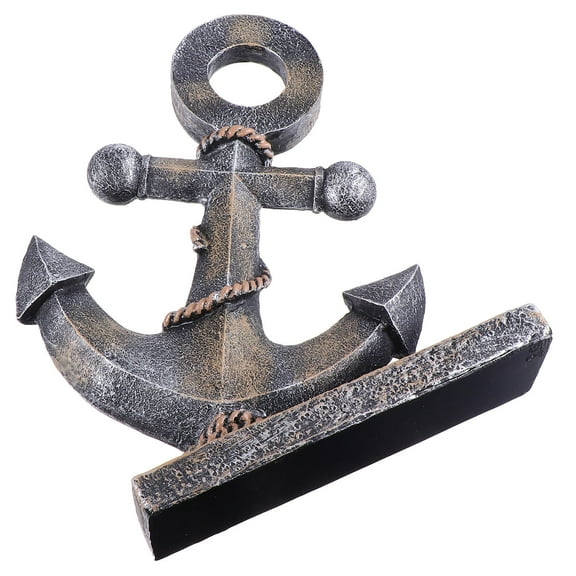 OUNONA Light Brown Resin Boat Anchor Figurine Desktop Decor Unique Sturdy Tabletop Ornament