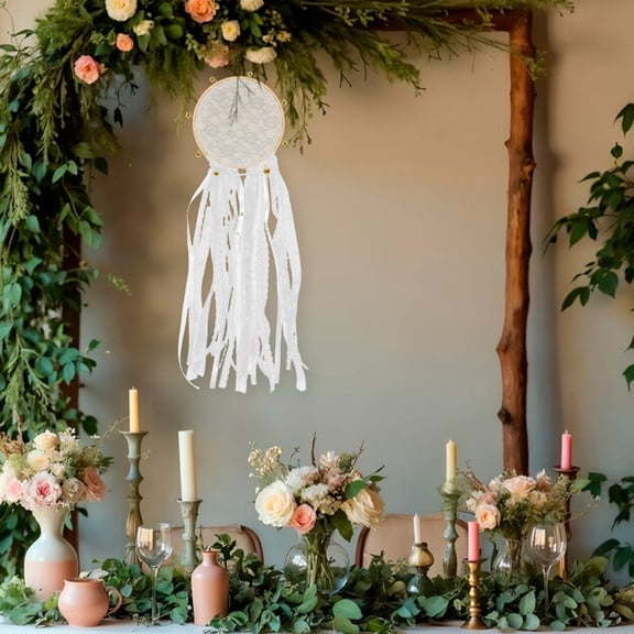 LABELEPH Bohemian Wedding Bell White 1Pack 30.0x8.3x8.3in