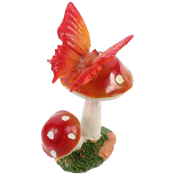 OUNONA Bonsai Adornment Decorative Mushroom Model Ornament Toadstool