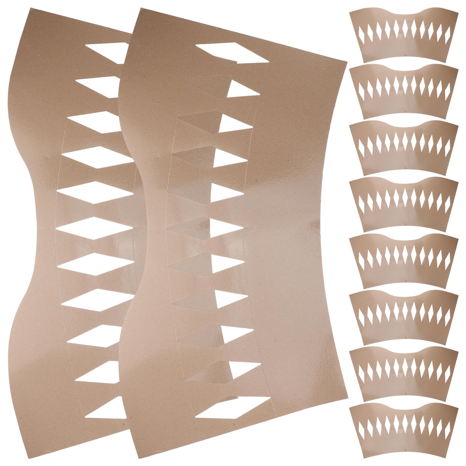 NUOLUX Flower Holders Heart Shaped Paper Sheet Coffee 10Pack
