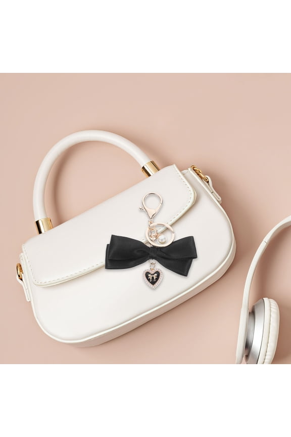 Bow Charm for Purse Black Metal 1Pcs Classic Style Accessory for Women Purses Various Occasions