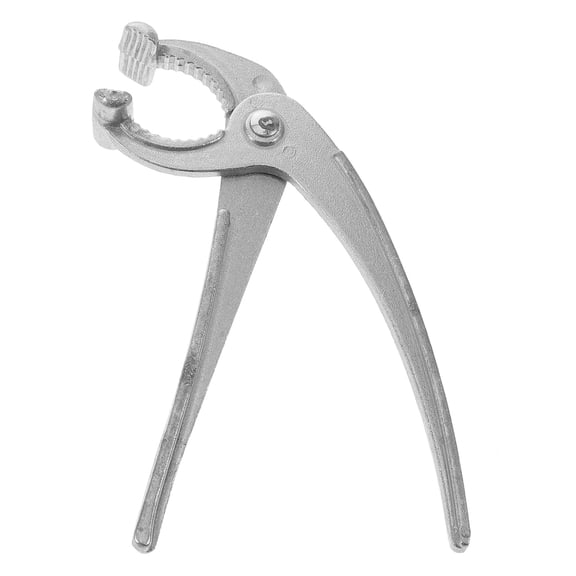 OUNONA Stone Pot Gripper Tongs, Plated Silver Aluminum, Anti-Scald, Kitchen Use