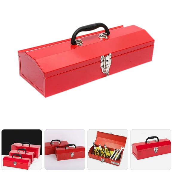 OUNONA Boxes Tool Storage Container Toolbox 38.00X15.00X12.00CM Red