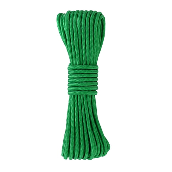 OUNONA Braided Nylon Rope Green Solid Rot Resistant Perfect for Camping and Outdoor Use