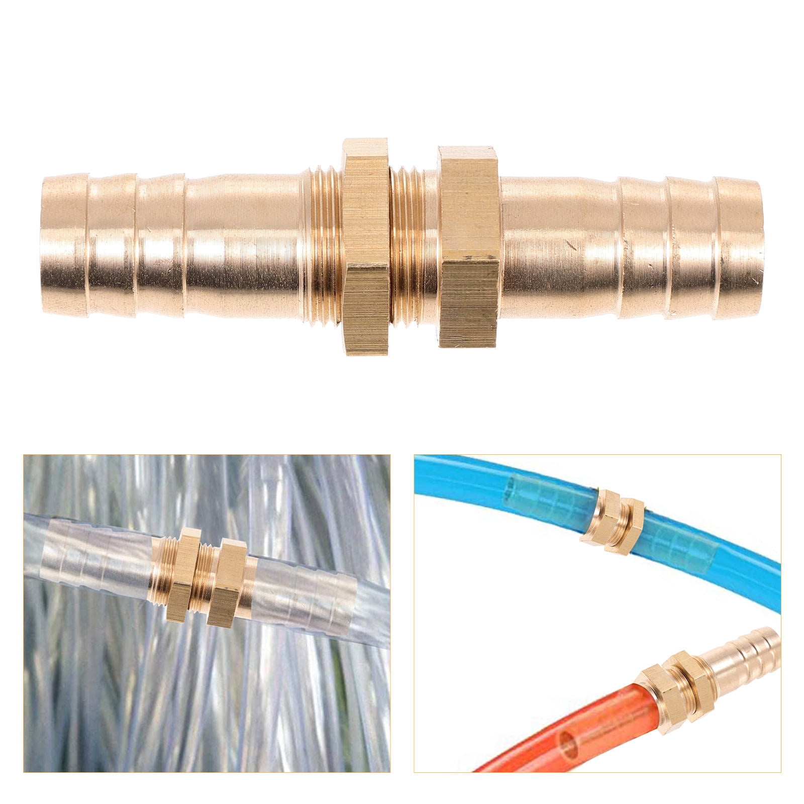 OUNONA Brass Air Hose Fittings with 12mm Male Threads for Pipe ...