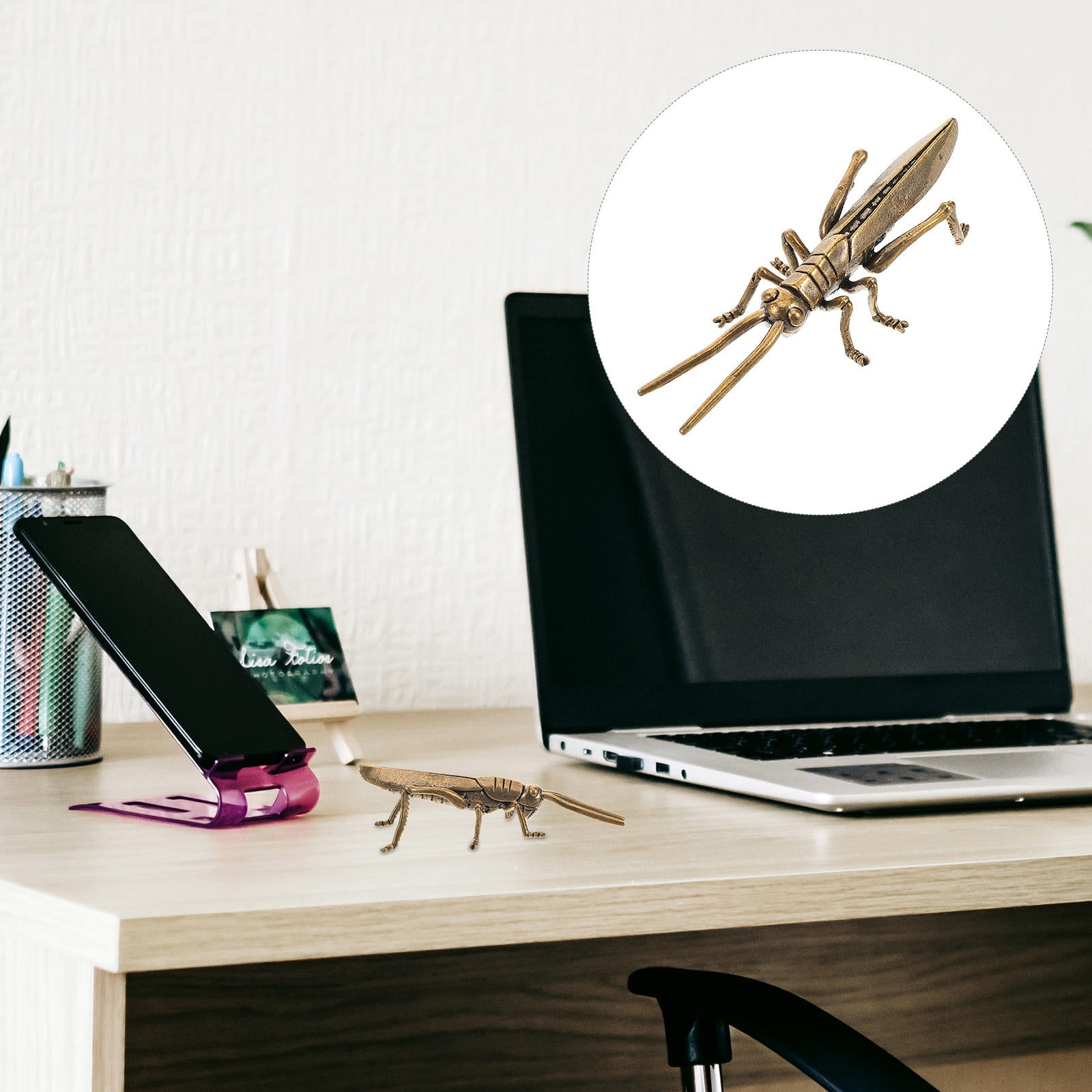 OUNONA Brass Locust Figurine Decorative Insect Figure Decor Outdoor ...