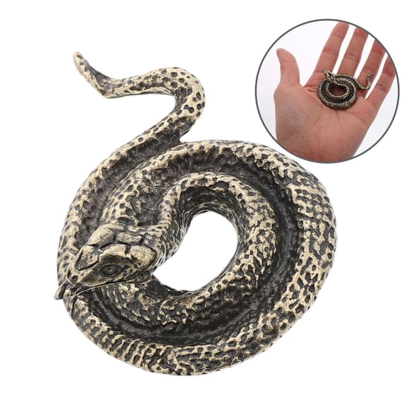 OUNONA Brass Snake Sculpture for Home and Office Decoration with Symbolic Artistic Design