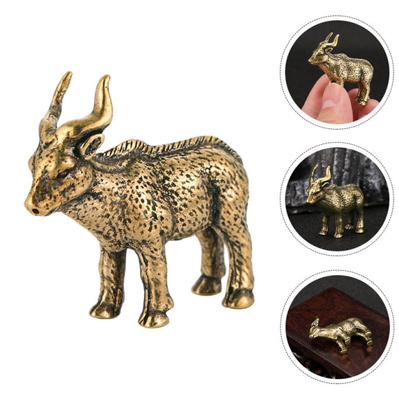 DRAFIDEEP Goat Figurine Brass Desktop Decor 1Pack 1.61X1.34X0.86In