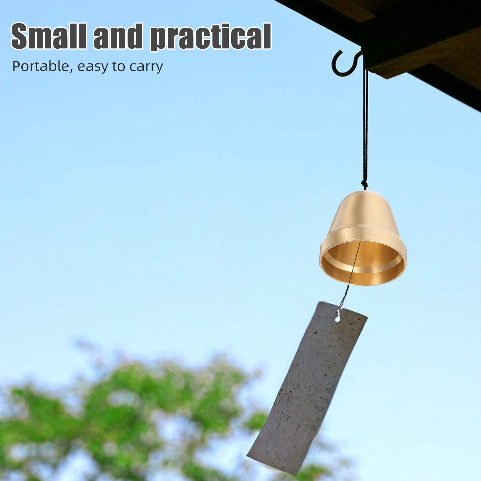 Bell Made From Shell FOLOYORI Small Vintage Copper Wind Chime Bell with Shell , 1 Piece for ...