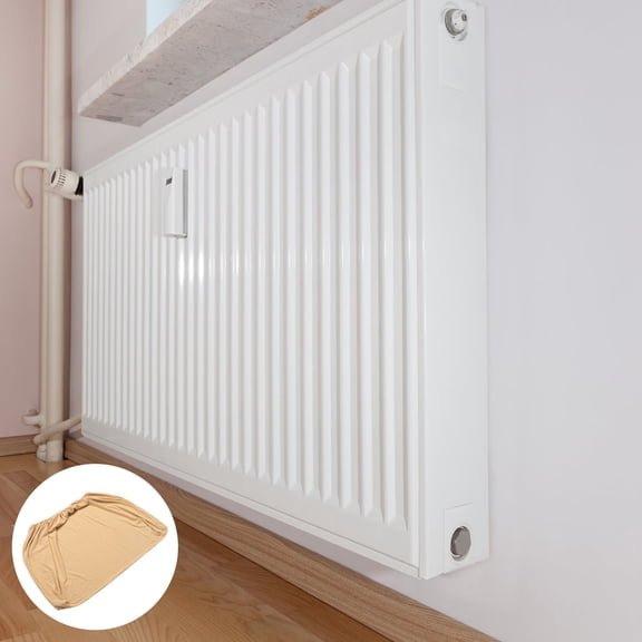 OUNONA Khaki Breathable Radiator Cover Washable Polyester Heater Dust Barrier Protective Home Cover