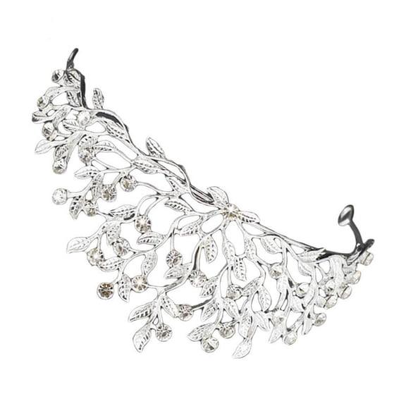 OUNONA Women Headband Crown Headband Alloy Rhinestone 1Pcs