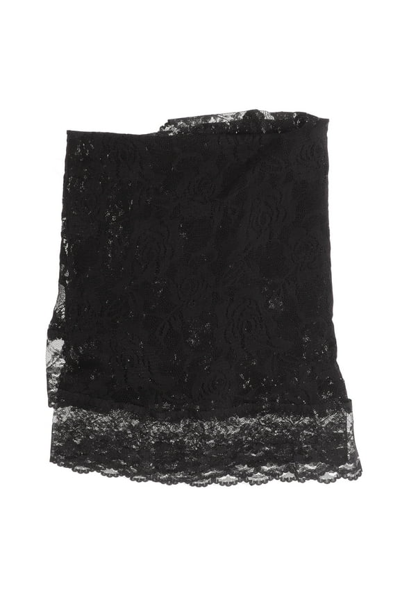 Bridal Wedding Lace Veil Embroidered Tulle Shawl Elegance Bride Headpiece (Black)