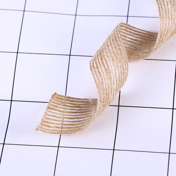 OUNONA Brown Jute Burlap Ribbon Webbing Twine for Weaving DIY Crafts and Rustic Decoration