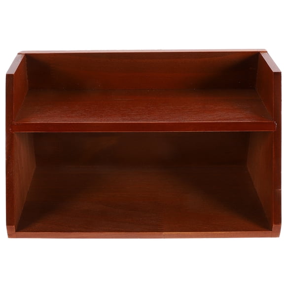 OUNONA Brown Spice Rack Organizer for Cabinet Storage Sturdy Tiered Shelf for Kitchen 15.5 x 5.5 x 3.5