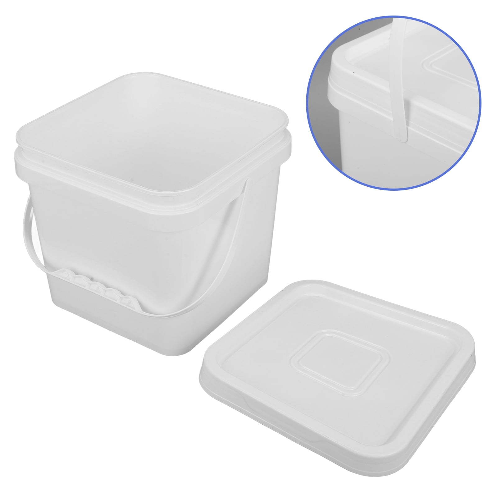 OUNONA Buckets with Lids White Paint Can for Industrial Use Simple ...