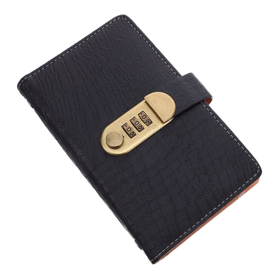 OUNONA Money Saving Binder with 3 Digit Password Lock Black Cover for Financial Tracking