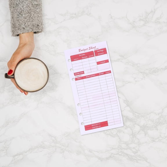OUNONA Budget Sheets Binder Portable Expense Tracker with Extra Thick Paper Material