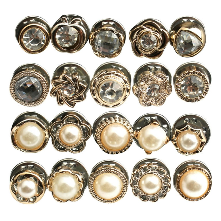 No Sew Pearl Buttons Nail Pearl Button Adjustable No Sew - Temu
