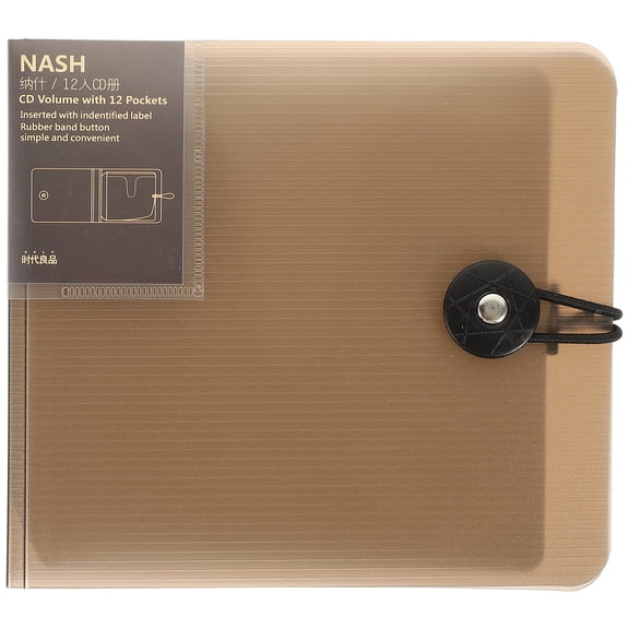 OUNONA CD Storage Case with 12 Capacity, Media Collection Bag, Booklet Holder, and Album Organizer for CDs and DVDs