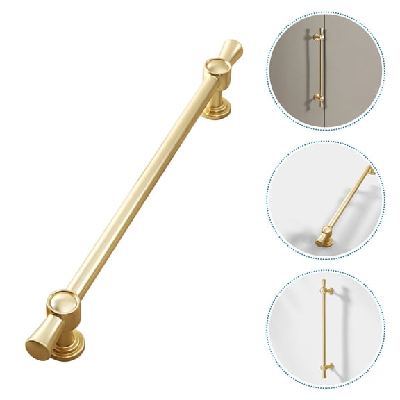 OUNONA Golden Cabinet Door Handle Hinges for Dresser, Closet, and Drawer Hardware Accessories