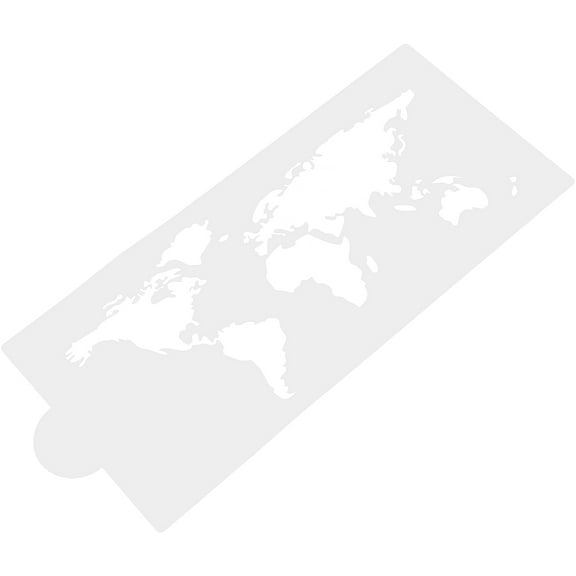 Homoyoyo World Map Stencils Baking Mold White PET 1Pack