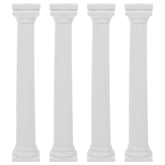 OUNONA 4Pcs Plastic Pillars Cake Stand Cake Support Rod for Wedding Decor
