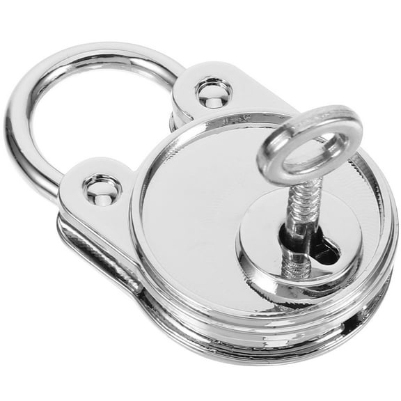 OUNONA Bear Shaped Lock Metal Padlock Decorative Lock DIY Diary Padlock Cute Padlock with Key