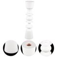 thumbnail image 1 of TABLETREANDS Retro Modeling Candlestick Holders Wooden for Party 1Set 2.2x2.2x9.6in, 1 of 8