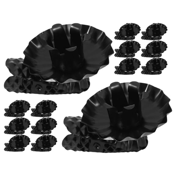 Tineasur 20Pcs Black Metal Xmas Candle Holder Clips Elegant Christmas Tree Candle Decor