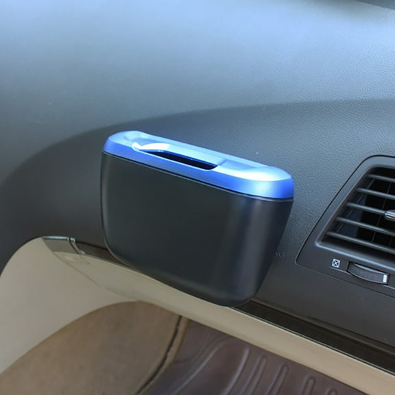 OUNONA Car Door Side Garbage Bin Multi-function Universal Trash Can Portable Garbage Can (Blue)