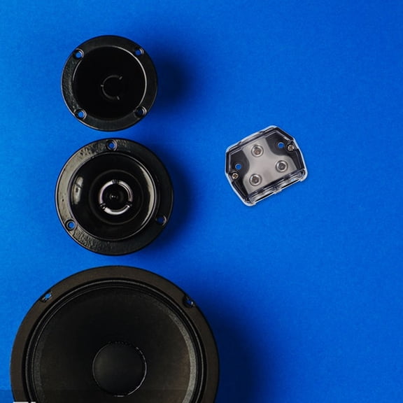 OUNONA Car Dual Splitter Audio Power Divider 2 Way Car Audio Amp Distribution Blocks for Car Amplifier Audio Splitter Accessories