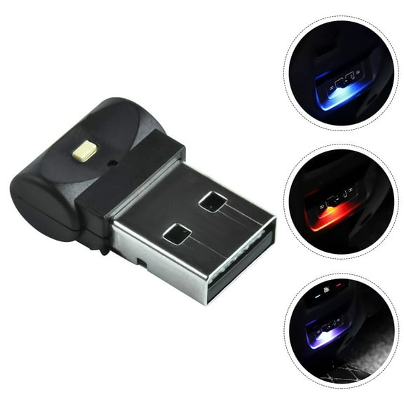 OUNONA 1Pc Black USB Car Atmosphere Light Easy Install Vehicle Interior LED Decorative Lamp