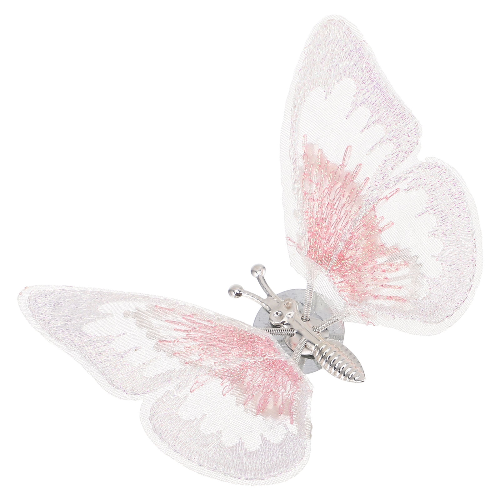 OUNONA Car Interior Butterfly Decoration Embroidery Butterfly Sticker Center Console Vent Sticker Ornament Automotive Interior Decor